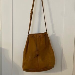 Coach used and worn Tan Leather Bucket Bag